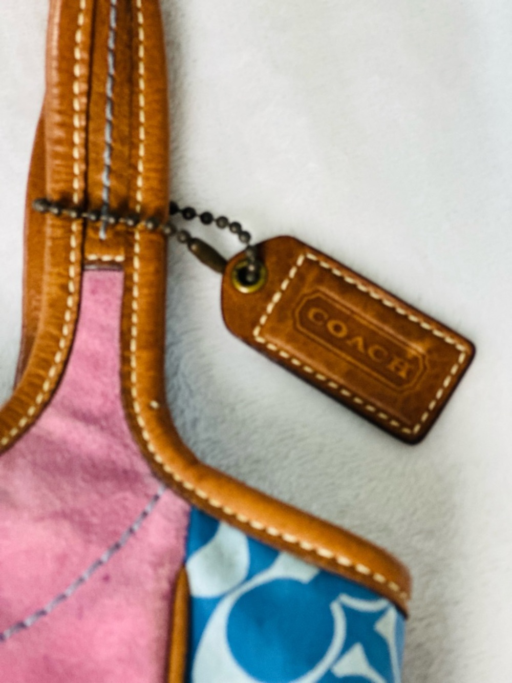 Vintage Coach Ergo Denim Patchwork Hobo Style Bag - Picture 7 of 11